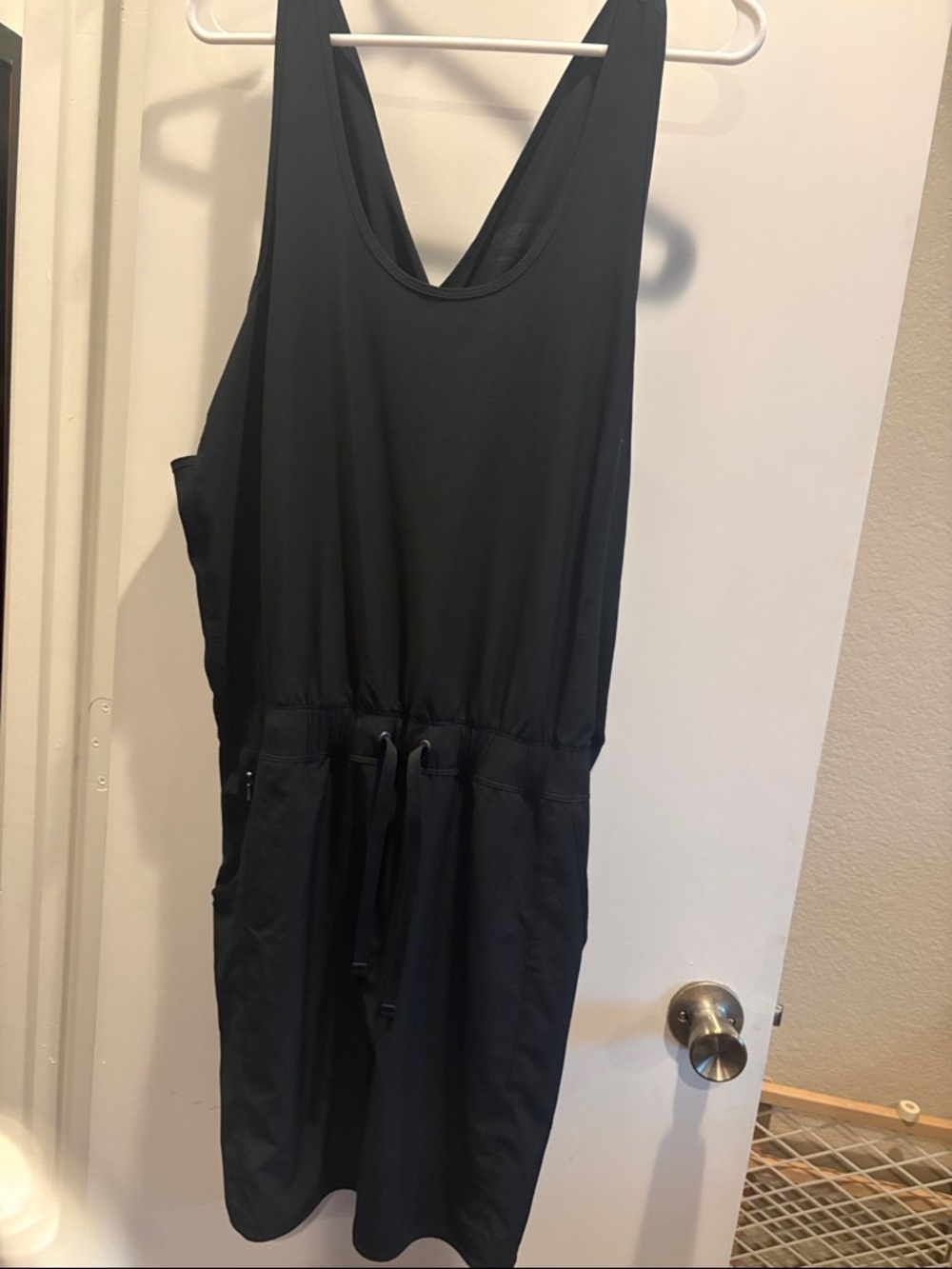 Patagonia Black Racerback Drawstring Mini Dress